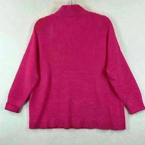 Chelsea & Theodore Women's Sweater Size L Pink Mock Neck Oversized - Picture 3 of 8